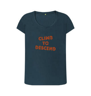 Denim Blue Printed T-shirt Front