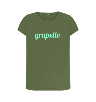 Khaki Printed T-shirt Front