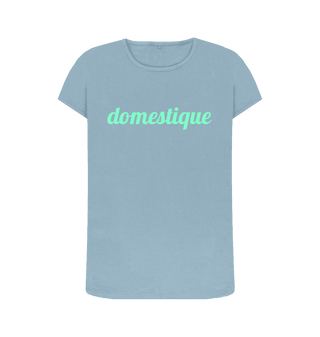 Stone Blue Printed T-shirt Front