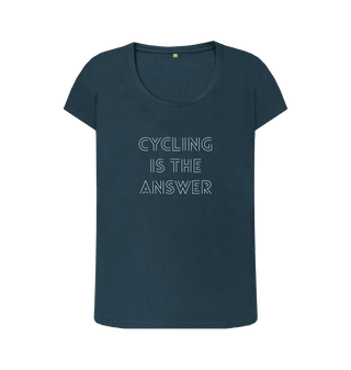 Denim Blue Printed T-shirt Front
