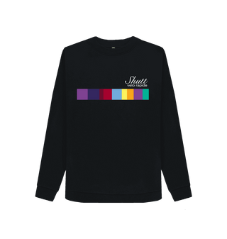 Black Printed Sweater Front