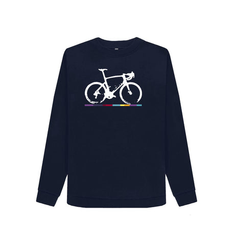 Navy Blue Women's Team Bike Sweatshirt
